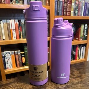 Hydro Flask Matte Purple Insulated Water Bottles Duo